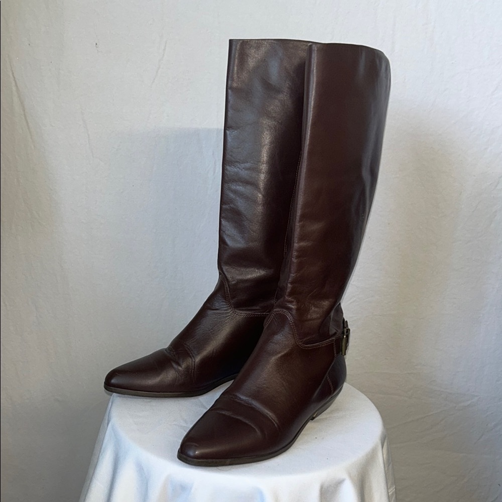 Sophisticated Brown Heeled Leather Boots